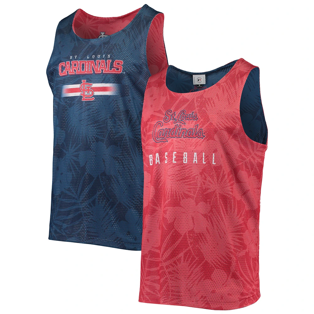 Men's FOCO Red St. Louis Cardinals Floral Reversible Mesh Tank Top