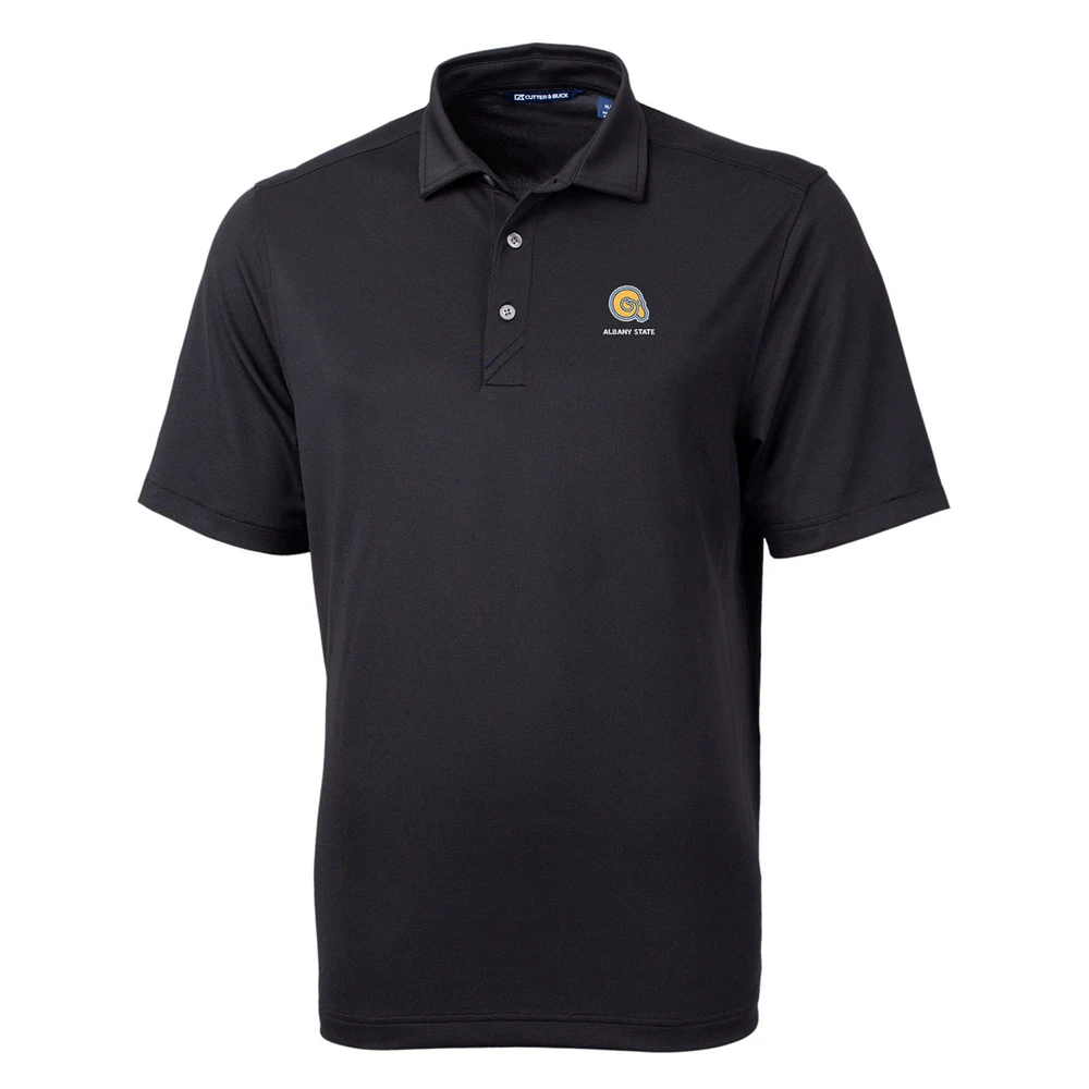 Men's Cutter & Buck Black Albany State Golden Rams Big Tall Virtue Eco Pique Recycled Polo