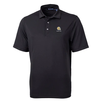 Men's Cutter & Buck Black Albany State Golden Rams Big Tall Virtue Eco Pique Recycled Polo
