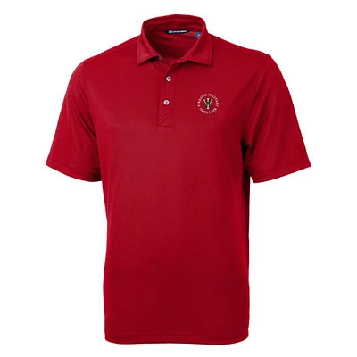 Men's Cutter & Buck Red Virginia Military Institute Keydets Big Tall Virtue Eco Pique Recycled Polo