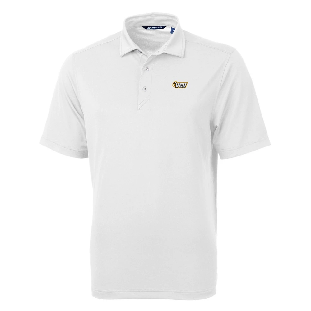 Men's Cutter & Buck White VCU Rams Big Tall Virtue Eco Pique Recycled Polo