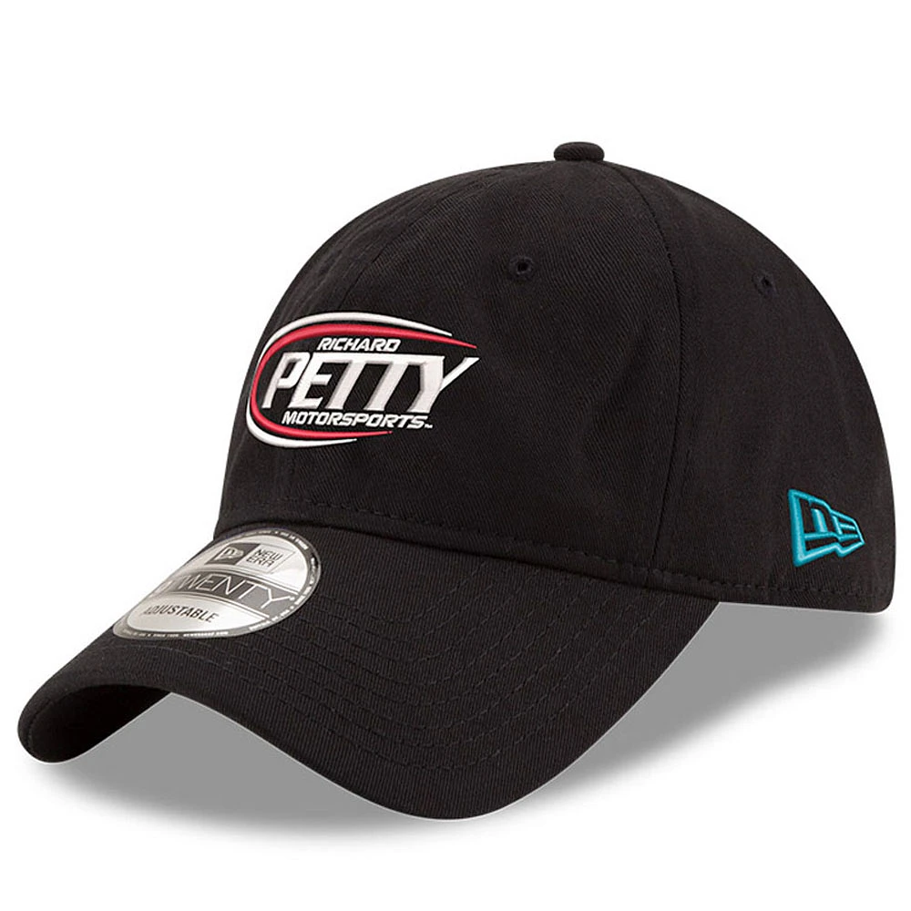 Men's New Era Black Richard Petty Motorsports Enzyme Washed 9TWENTY Adjustable Hat