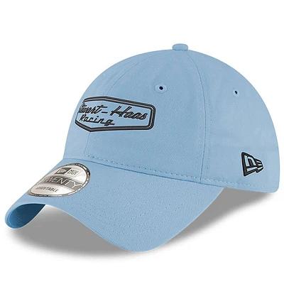 Men's New Era Light Blue Stewart-Haas Racing Enzyme Washed 9TWENTY Adjustable Hat