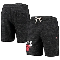 Men's Homage Charcoal Chicago Bulls Primary Logo Tri-Blend Sweat Shorts