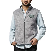 Men's League Collegiate Wear Heathered Gray George Mason Patriots Saranac Full-Zip Vest