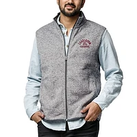 Men's League Collegiate Wear Heathered Gray Charleston Cougars Saranac Full-Zip Vest