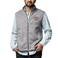 Men's League Collegiate Wear Heathered Gray Charleston Cougars Saranac Full-Zip Vest
