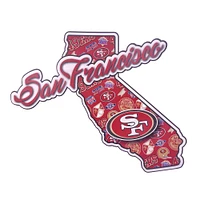 FOCO San Francisco 49ers 10.5'' x 15'' Die-Cut State Sign