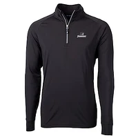 Men's Cutter & Buck Black Providence Friars Big Tall Adapt Eco Knit Quarter-Zip Pullover Jacket