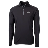 Men's Cutter & Buck Black Providence Friars Big Tall Adapt Eco Knit Quarter-Zip Pullover Jacket