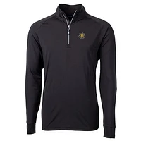 Men's Cutter & Buck Black Wichita State Shockers Big Tall Adapt Eco Knit Quarter-Zip Pullover Jacket