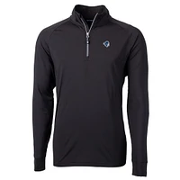 Men's Cutter & Buck Black Seton Hall Pirates Big Tall Adapt Eco Knit Quarter-Zip Pullover Jacket