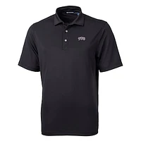 Men's Cutter & Buck Black TCU Horned Frogs Big Tall Virtue Eco Pique Recycled Polo