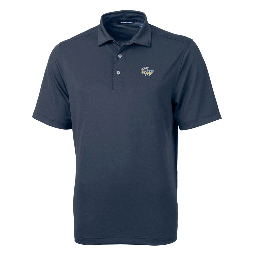 Men's Cutter & Buck Navy George Washington University Big Tall Virtue Eco Pique Recycled Polo