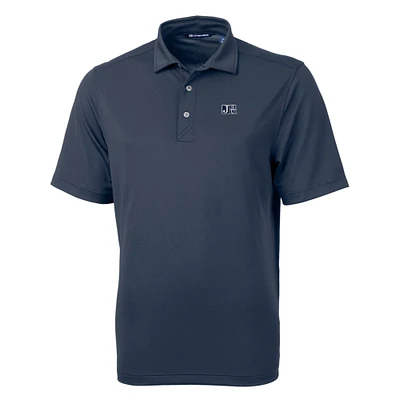 Men's Cutter & Buck Navy Jackson State Tigers Big Tall Virtue Eco Pique Recycled Polo