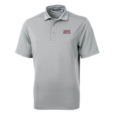 Men's Cutter & Buck Gray Louisiana Ragin' Cajuns Big Tall Virtue Eco Pique Recycled Polo