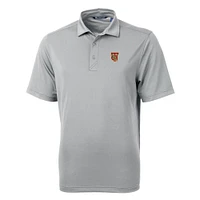 Men's Cutter & Buck Gray Tuskegee Golden Tigers Big Tall Virtue Eco Pique Recycled Polo