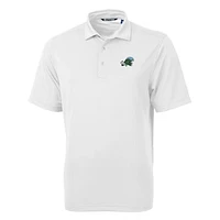 Men's Cutter & Buck White Tulane Green Wave Big Tall Virtue Eco Pique Recycled Polo
