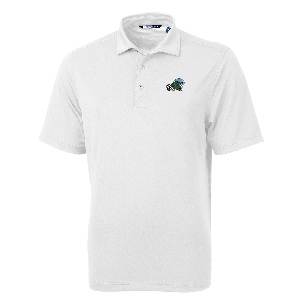 Men's Cutter & Buck White Tulane Green Wave Big Tall Virtue Eco Pique Recycled Polo