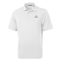 Men's Cutter & Buck White Illinois Fighting Illini Big Tall Virtue Eco Pique Recycled Polo