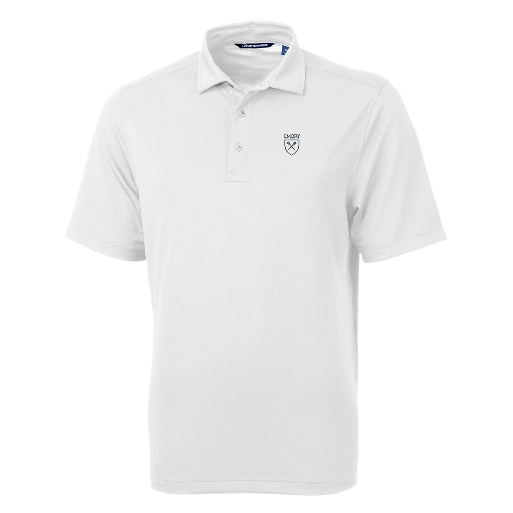 Men's Cutter & Buck White Emory Eagles Big Tall Virtue Eco Pique Recycled Polo