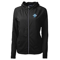 Women's Cutter & Buck Black Indiana State Sycamores Adapt Eco Knit Full-Zip Jacket