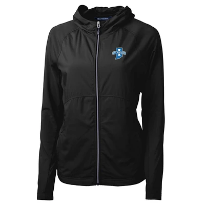Women's Cutter & Buck Black Indiana State Sycamores Adapt Eco Knit Full-Zip Jacket