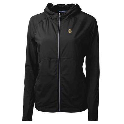Women's Cutter & Buck Black Idaho Vandals Adapt Eco Knit Full-Zip Jacket