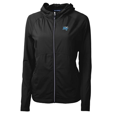 Women's Cutter & Buck Black MTSU Blue Raiders Adapt Eco Knit Full-Zip Jacket