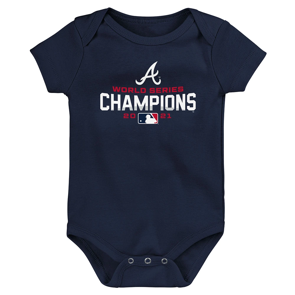 Infant Fanatics Navy Atlanta Braves 2021 World Series Champions Bodysuit