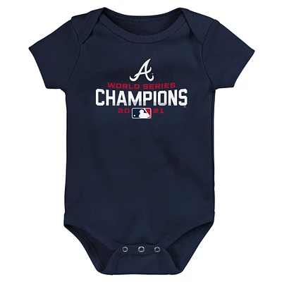 Infant Fanatics Navy Atlanta Braves 2021 World Series Champions Bodysuit