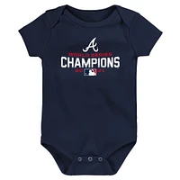 Infant Fanatics Navy Atlanta Braves 2021 World Series Champions Bodysuit