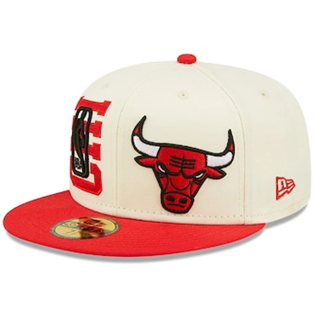 Men's New Era Cream/Red Chicago Bulls - 2022 NBA Draft 59FIFTY Fitted Hat