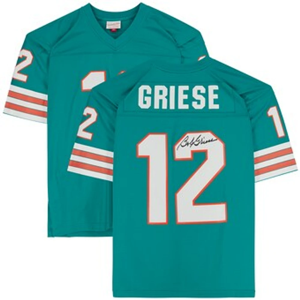 Bob Griese Miami Dolphins Autographed Mitchell & Ness Aqua Replica Jersey