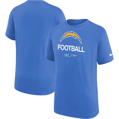 Youth Nike Powder Blue Los Angeles Chargers Sideline Legend Performance T-Shirt