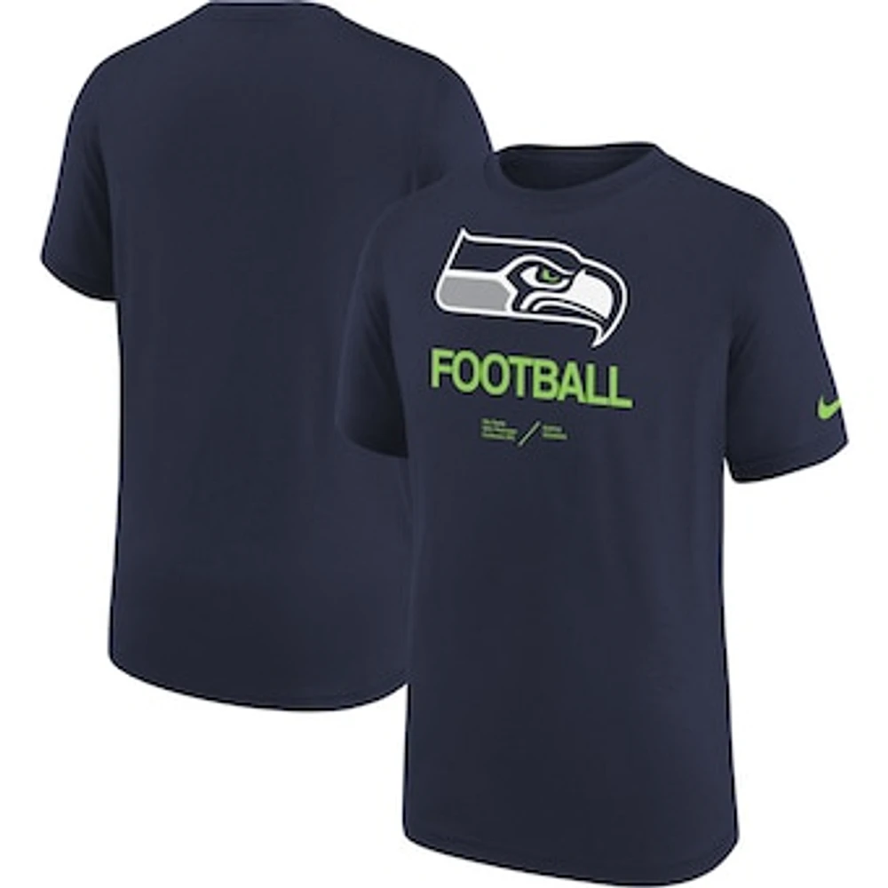 Youth Nike Navy Seattle Seahawks Sideline Legend Performance T-Shirt