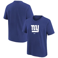 Preschool Nike Royal New York Giants Team Wordmark T-Shirt