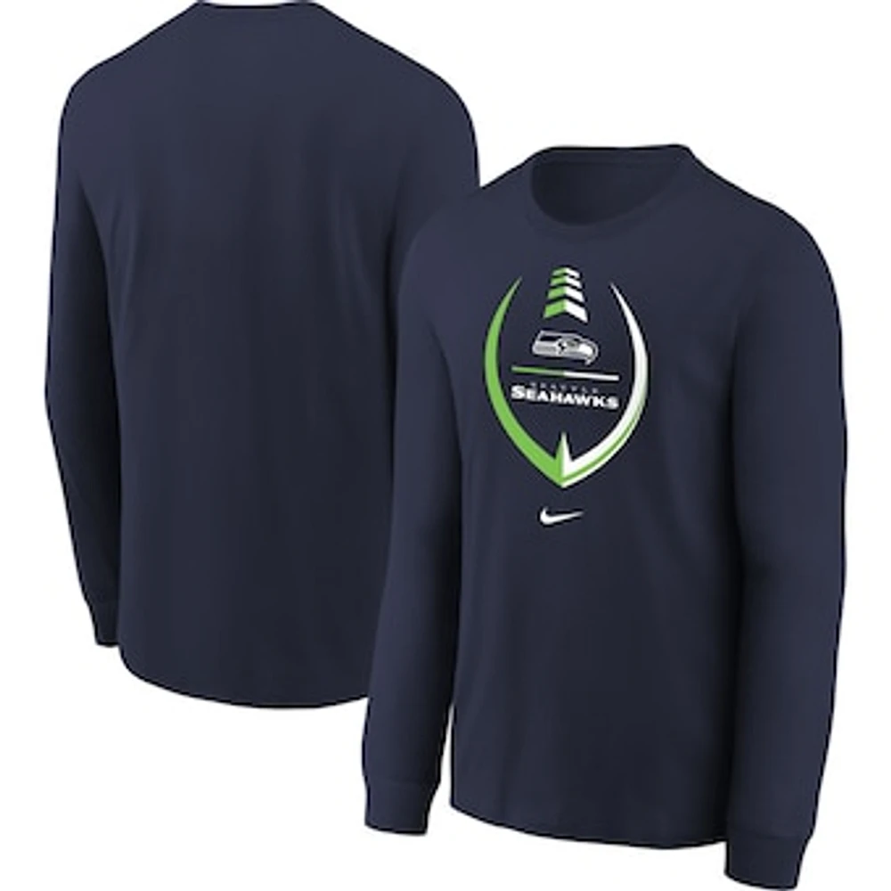 Toddler Nike College Navy Seattle Seahawks Icon Long Sleeve T-Shirt