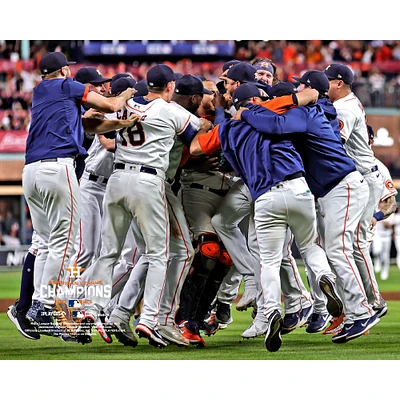 Houston Astros Unsigned 2021 American League Champions Team Dogpile Photograph