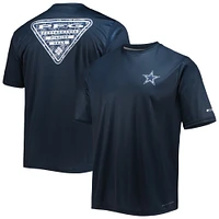 Men's Columbia Navy Dallas Cowboys Terminal Tackle Omni-Shade T-Shirt