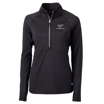 Women's Cutter & Buck Virginia Tech Hokies Adapt Eco Knit Half-Zip Pullover Jacket