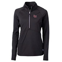 Women's Cutter & Buck Black Lamar Cardinals Adapt Eco Knit Half-Zip Pullover Jacket
