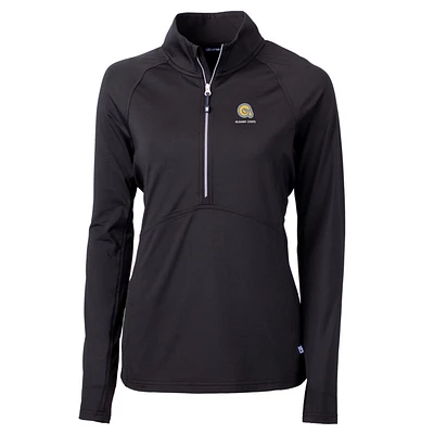 Women's Cutter & Buck Albany State Golden Rams Adapt Eco Knit Half-Zip Pullover Jacket