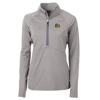 Women's Cutter & Buck Silver Drexel Dragons Adapt Eco Knit Half-Zip Pullover Jacket
