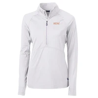 Women's Cutter & Buck White Pacific Tigers Adapt Eco Knit Half-Zip Pullover Jacket