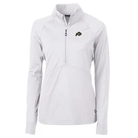 Women's Cutter & Buck White Colorado Buffaloes Adapt Eco Knit Half-Zip Pullover Jacket