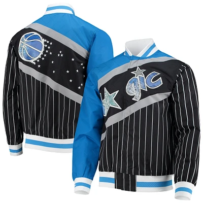 Men's Orlando Magic Black Mitchell & Ness Hardwood Classics 75th Anniversary Authentic Warmup Full-Snap Jacket