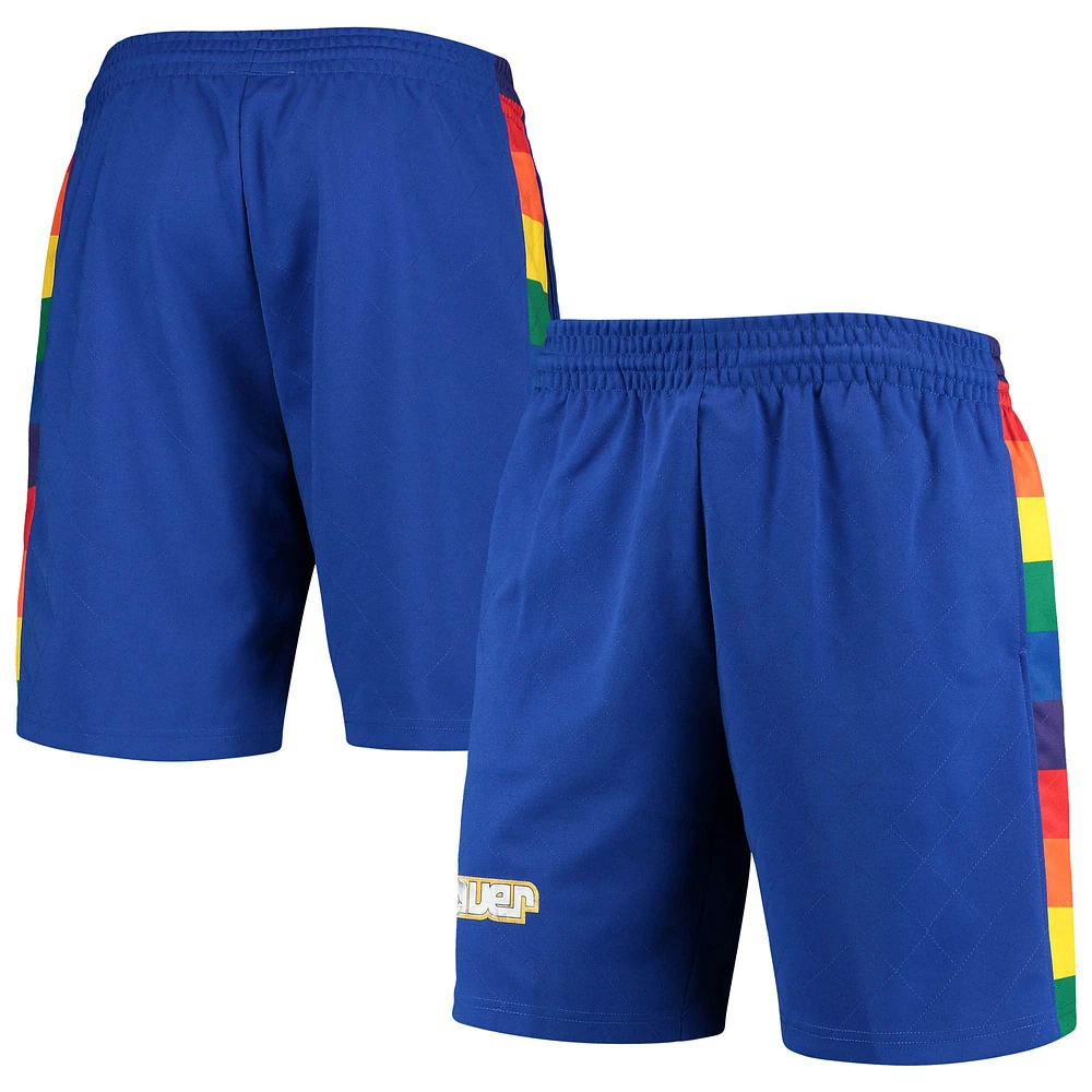 Men's Mitchell & Ness Blue Denver Nuggets 1991 Hardwood Classics 75th Anniversary Swingman Shorts