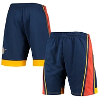 Men's Mitchell & Ness Navy Golden State Warriors 2009 Hardwood Classics 75th Anniversary Swingman Shorts