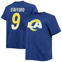 Men's Fanatics Matthew Stafford Royal Los Angeles Rams Big & Tall Player Name Number T-Shirt